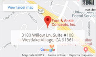 foot ankle westlake village office map